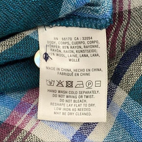 ANTHROPOLOGIE Akemi + Kin Lucie Plaid Tunic Shirt - Picture 5 of 9